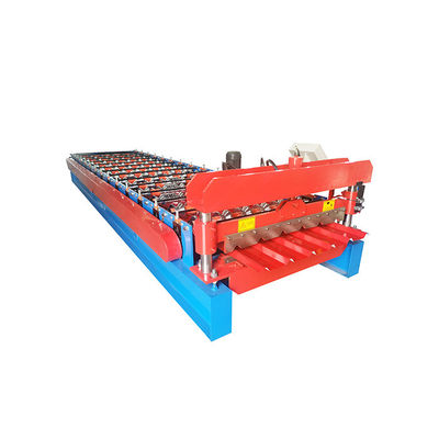 เครื่องขึ้นรูปแผ่นหลังคาและแผงผนังเหล็กพร้อมมอเตอร์ 5.5kw 15 ขั้นตอน/14 ขั้นตอน